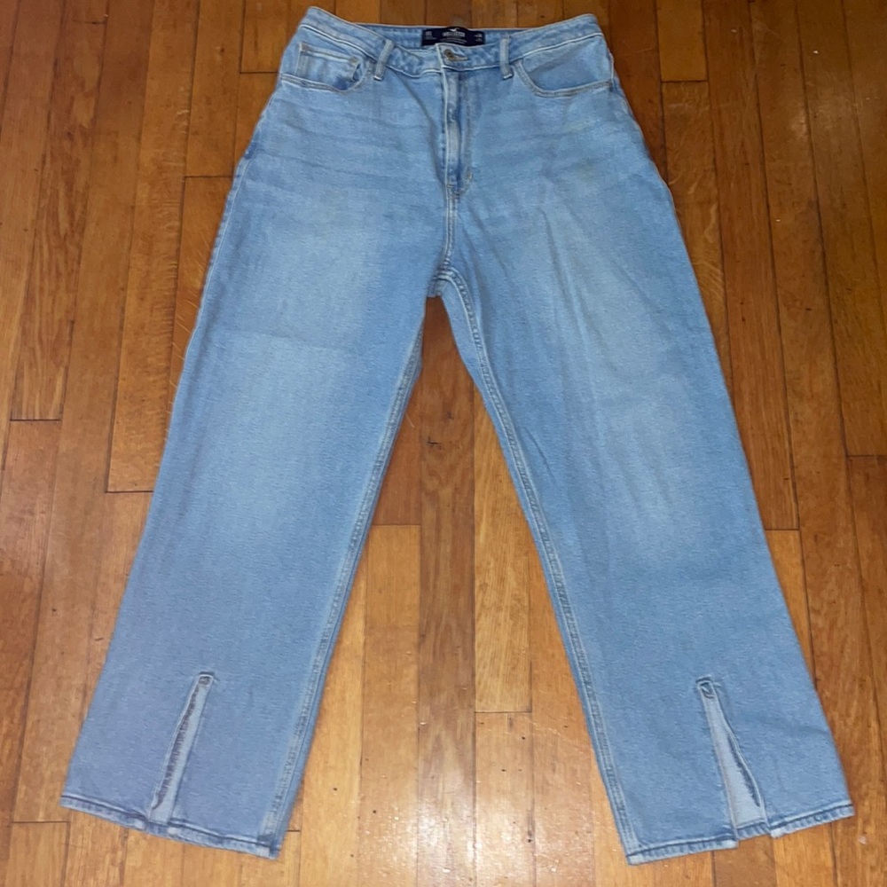 Denim bell bottom cut blue jeans